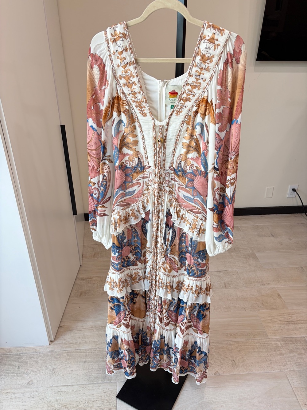 Farm Rio SEA GARDEN OFF WHITE BRAID DETAILS
LONG DRESS - Picture 8 of 8